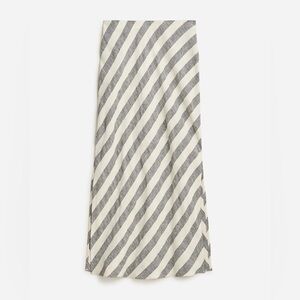 JCrew Gwyneth slip skirt in striped linen